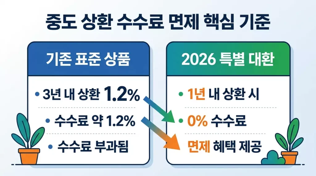 스마트폰 앱을 이용해 비대면으로 2026 주담대 갈아타기 금리를 비교하는 모습