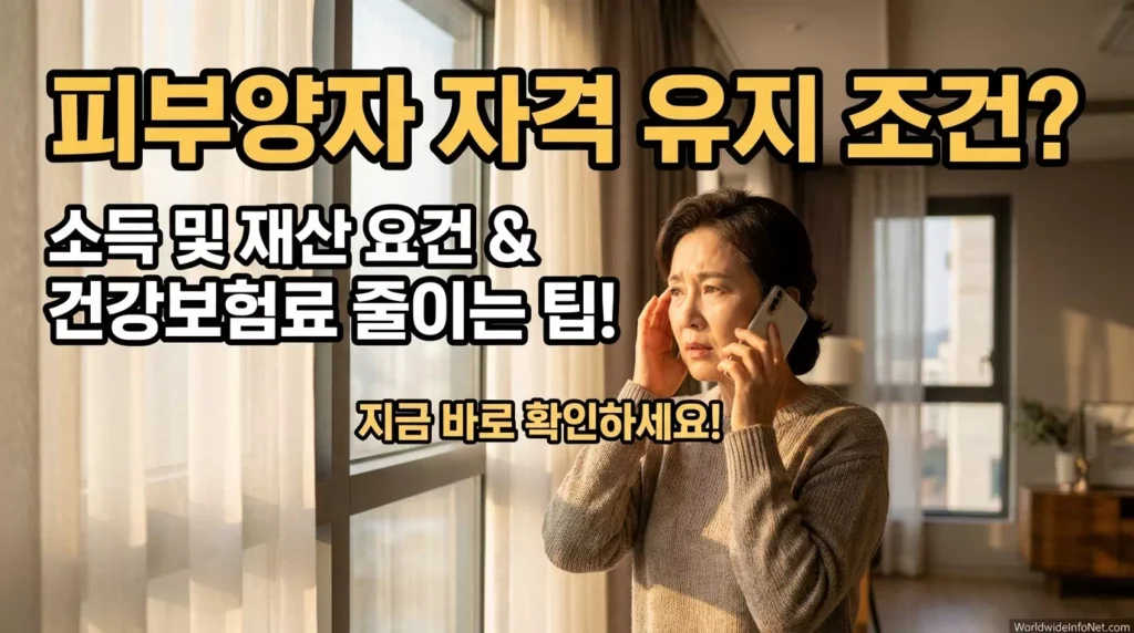 피부양자 자격 유지 조건 완벽 가이드: 소득·재산 요건 및 건강보험료 절감 전략