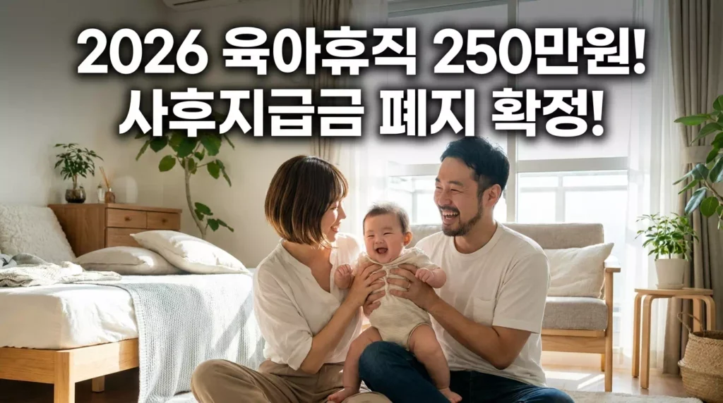 2026년 육아휴직 급여 인상 상한액 250만원 및 사후지급금 폐지 완벽 가이드