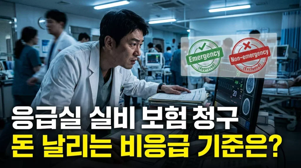 응급실 실비 보험 청구 시 응급 vs 비응급 구분 기준 및 보상 팁