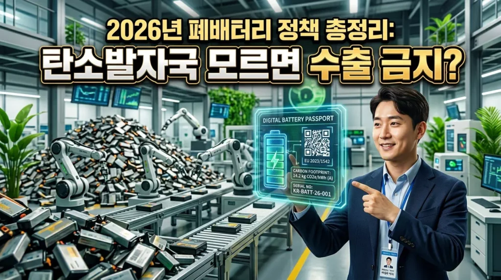 2026년 폐배터리 리사이클링 정책 총정리: EU 배터리법 가동과 시장 대응 전략