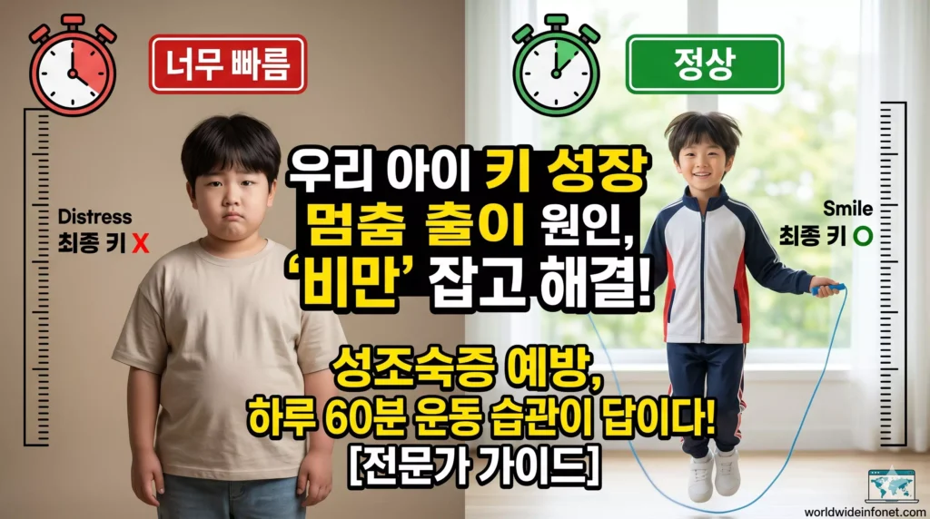 2026 성조숙증 예방: 소아비만 관리의 중요성 및 핵심 실천 가이드