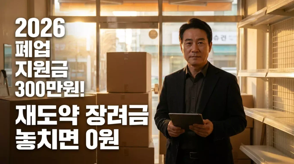 2026 소상공인 폐업 지원금 신청 및 재도약 장려금 100% 수령법