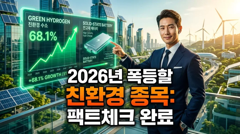 2026년 유망 친환경 종목 분석: 데이터 기반 핵심 섹터와 투자 전략 1 2026년 유망 친환경 종목 분석: 데이터 기반 핵심 섹터와 투자 전략