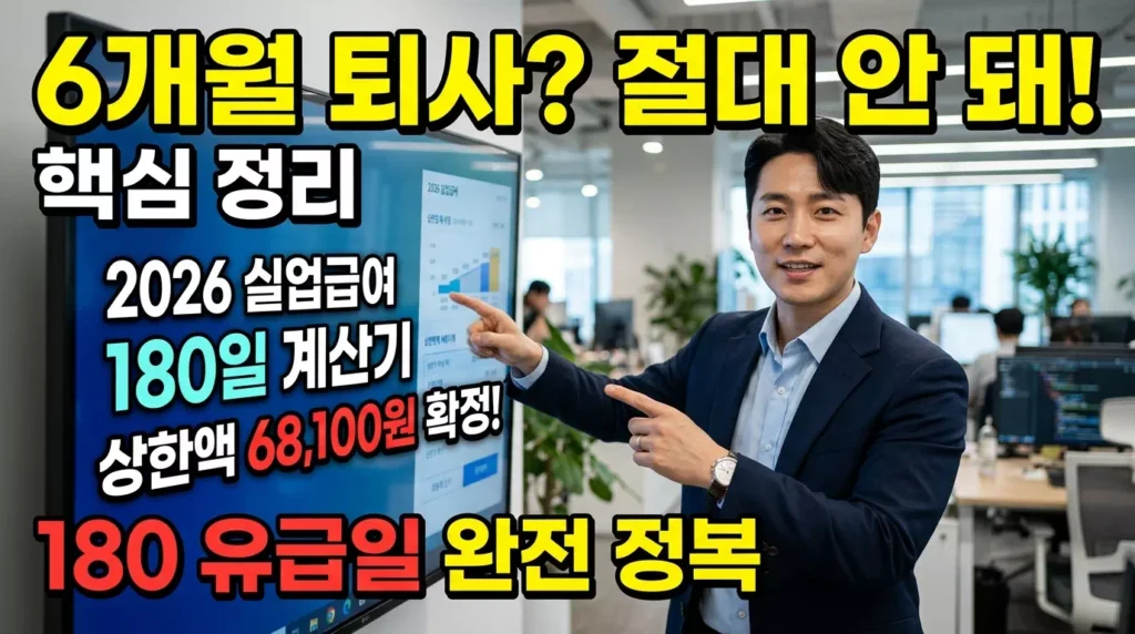2026 고용보험 피보험 단위 기간 계산기 | 실업급여 180일 확인법 완벽 가이드