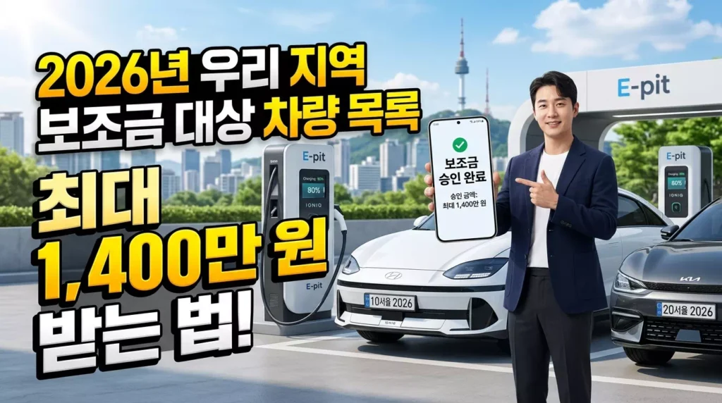 2026년 우리 지역 보조금 대상 차량 목록 및 전기차 혜택 가이드