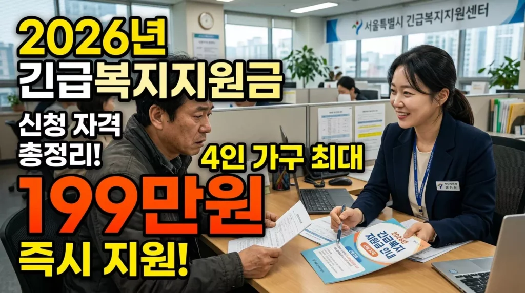 2026 긴급복지지원금 신청 자격 및 가구별 지원 금액 최신 가이드 (전국 공통) 1 2026 긴급복지지원금 신청 자격 및 가구별 지원 금액 최신 가이드