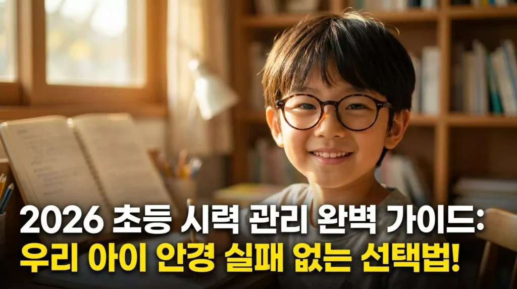 2026 초등 저학년 시력 관리 완벽 가이드: 근시 예방과 어린이 안경 선택법 1 2026 초등 저학년 시력 관리 완벽 가이드