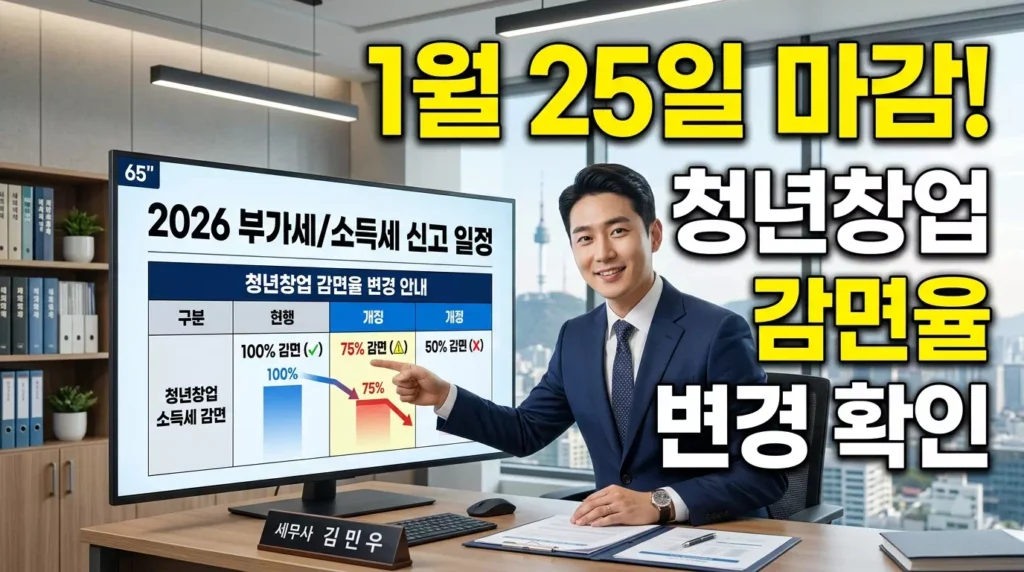 2026 부가세 신고 일정 및 소득세 감면 혜택: 개인사업자 절세 가이드 1 2026 부가세 신고 일정 및 소득세 감면 혜택: 개인사업자 절세 가이드