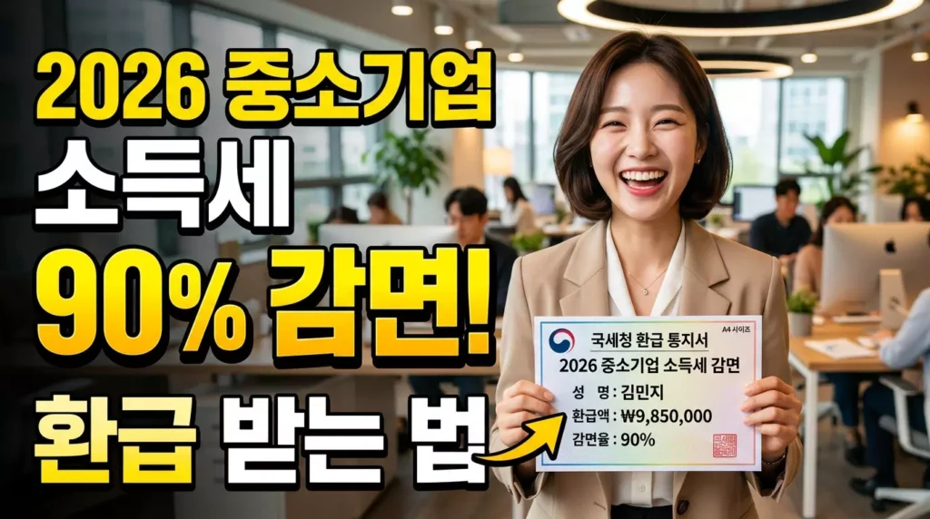 2026년 중소기업 취업자 소득세 감면 가이드: 90% 혜택과 실전 신청 전략