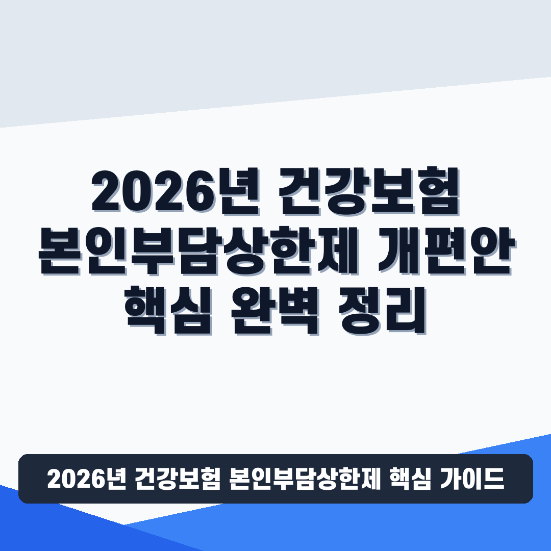 2026년 건강보험 본인부담상한제 개