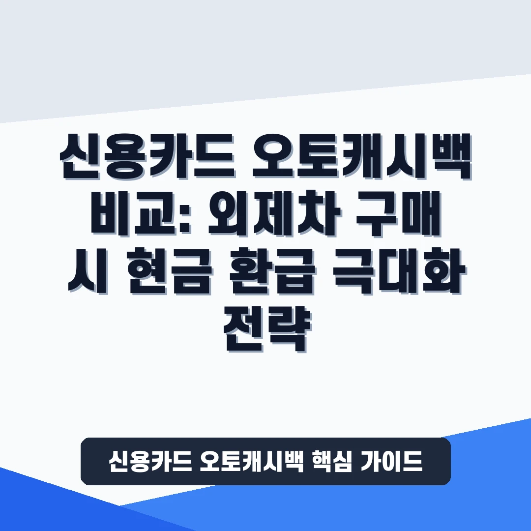 자동차 할부 대신  신용카드 오토캐시