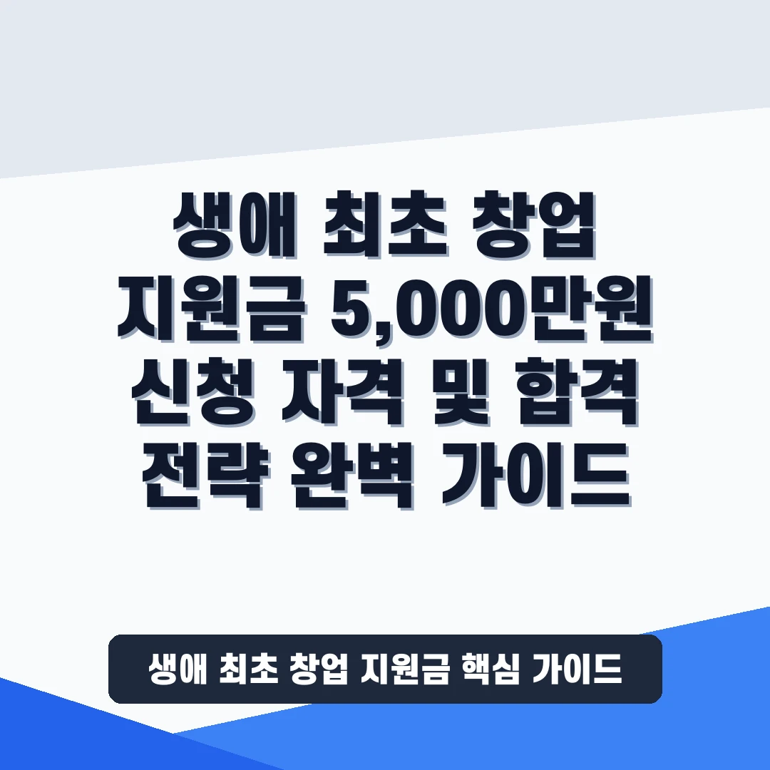 생애 최초 창업 지원금