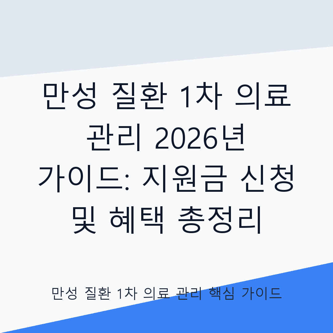 만성 질환 1차 의료 관리 심화