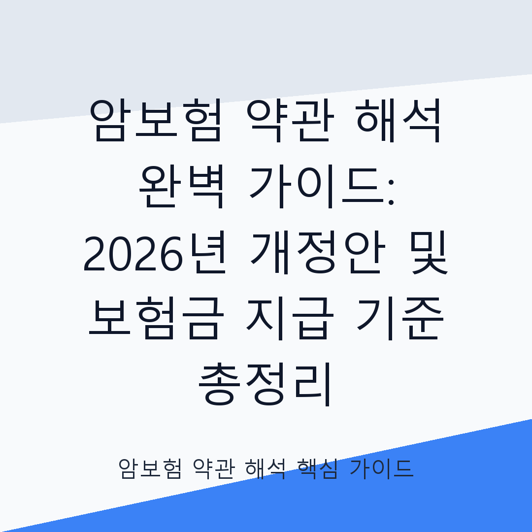 암보험 약관 해석