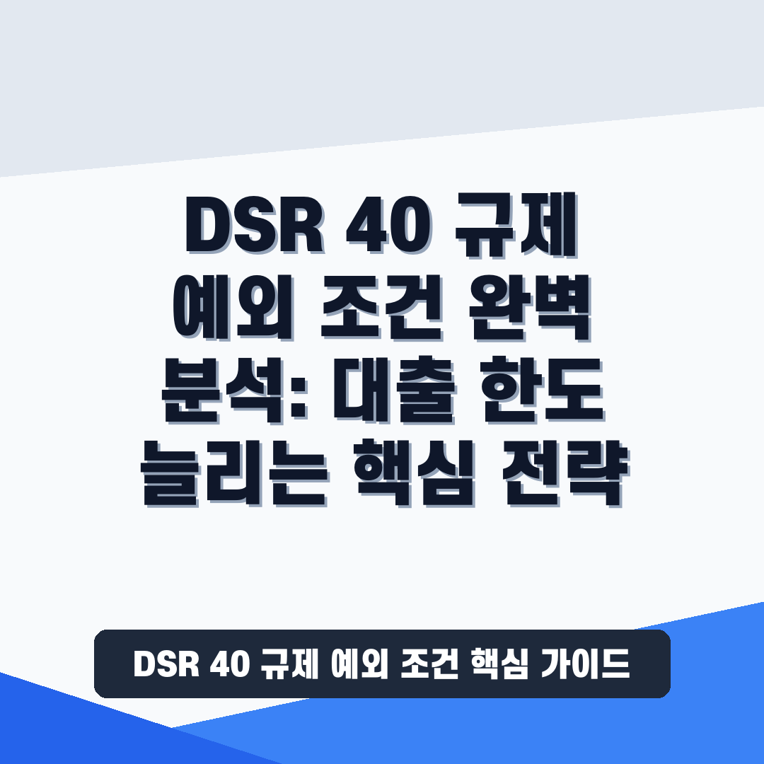 DSR 40 규제 예외 조건