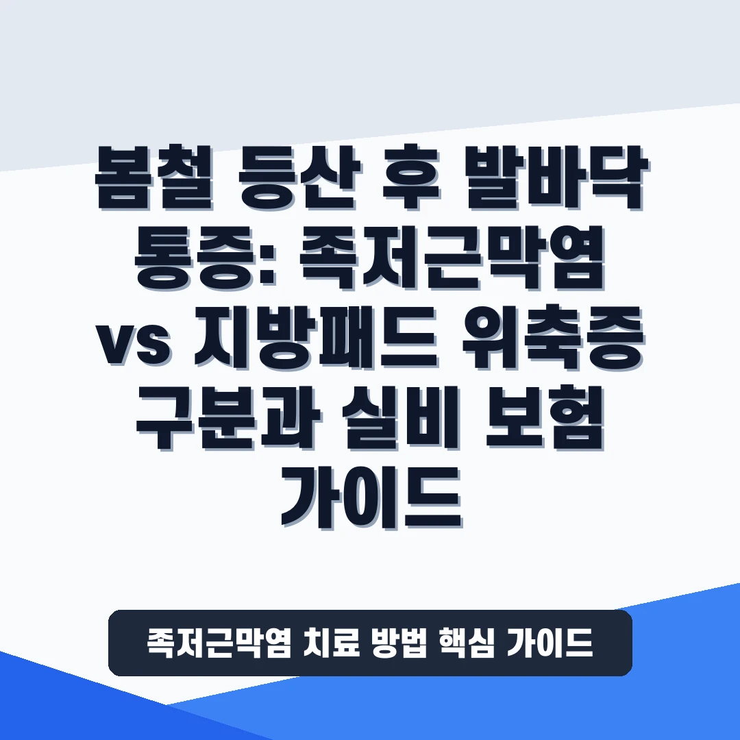 족저근막염 치료 방법
