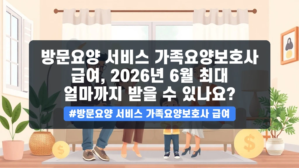 2026년 가족 요양보호사 급여, 시간 및 최대 인정액 완벽 정리