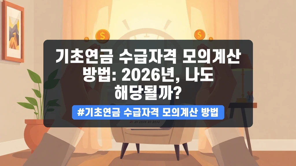 고급 자동차, 회원권 있어도 기초연금 받을 수 있나요? 2026년 기초연금 모의계산 A to Z