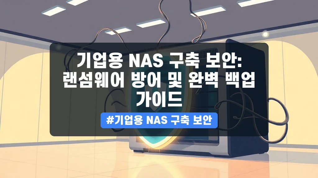 기업 데이터, 랜섬웨어 걱정 끝! NAS 구축 보안 완벽 가이드