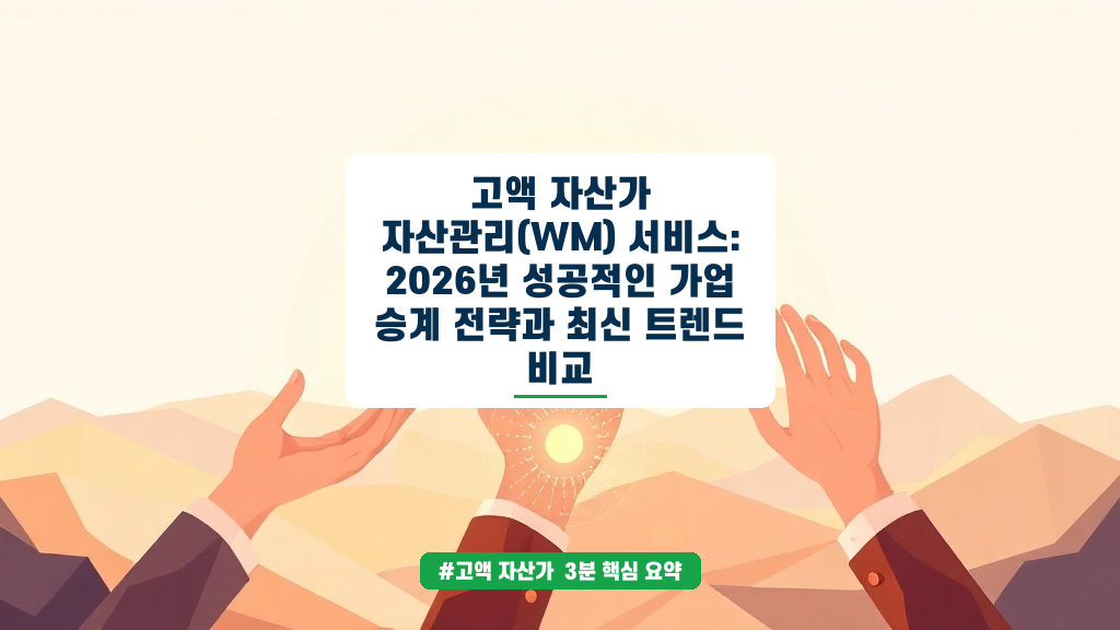 고액 자산가 WM 비교 가이드 | 은행별 프라이빗 뱅킹 핵심 정리