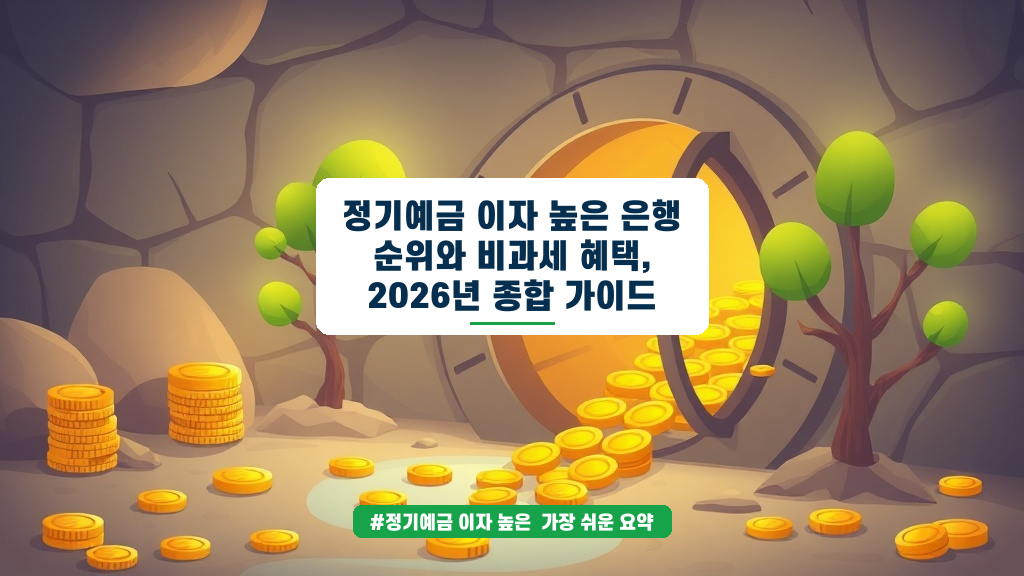 2026년 6월, 정기예금 이자 높이는 은행과 비과세 조건 가이드