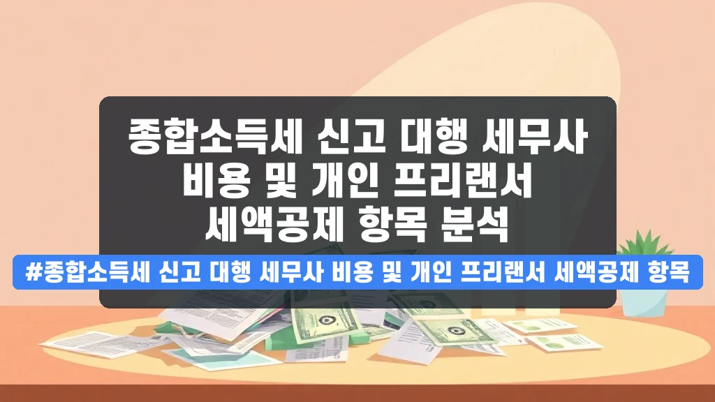 종합소득세 신고, 세무사 비용과 개인 세액공제 항목 완벽 정리 (2026년)