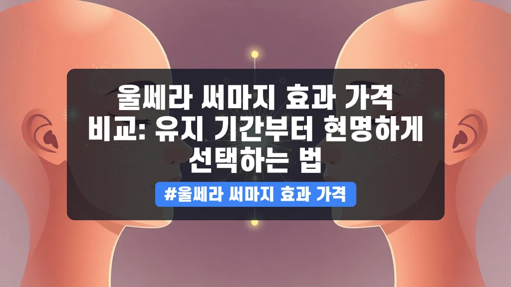 울쎄라 vs 써마지, 내게 맞는 리프팅은 뭘까요? (효과, 가격 완벽 비교)