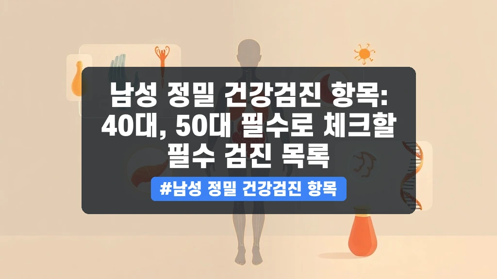 40대, 50대 남성 필수 건강검진: 비용과 항목, 놓치지 말아야 할 것들