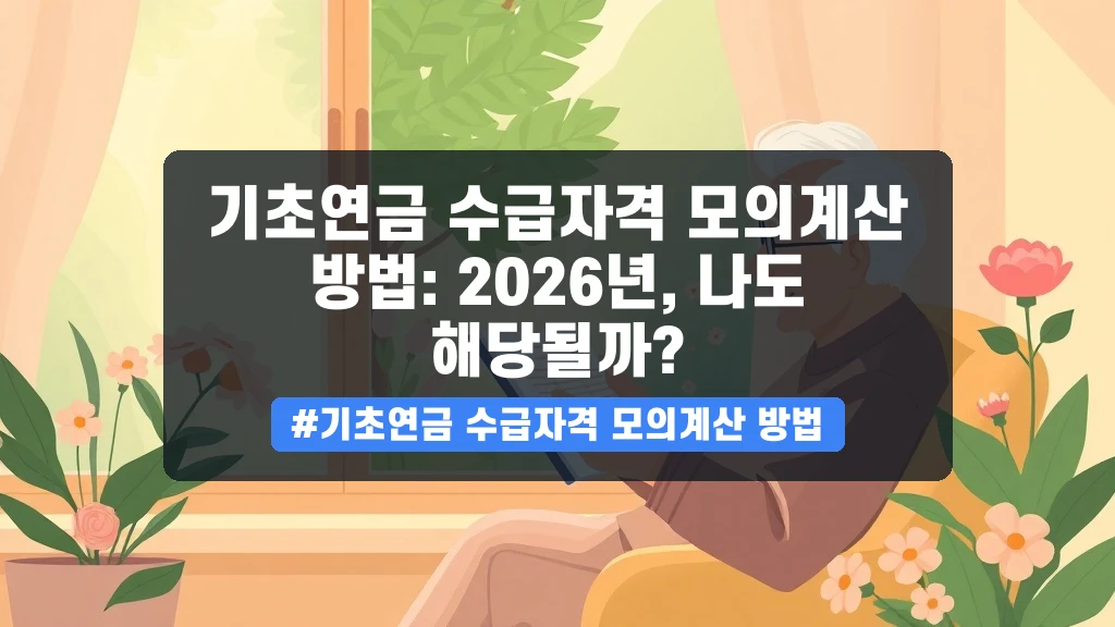 기초연금, 고급차와 회원권 때문에 탈락할까? 2026년 모의계산 방법 완벽 가이드