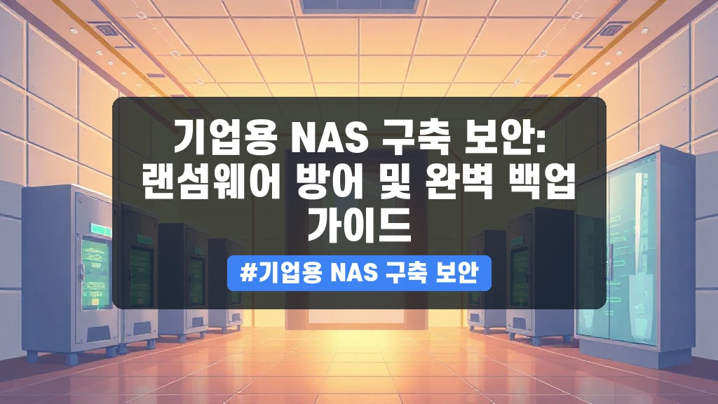 NAS 구축, 랜섬웨어 걱정 끝! 기업 데이터 백업 및 보안 설계 가이드