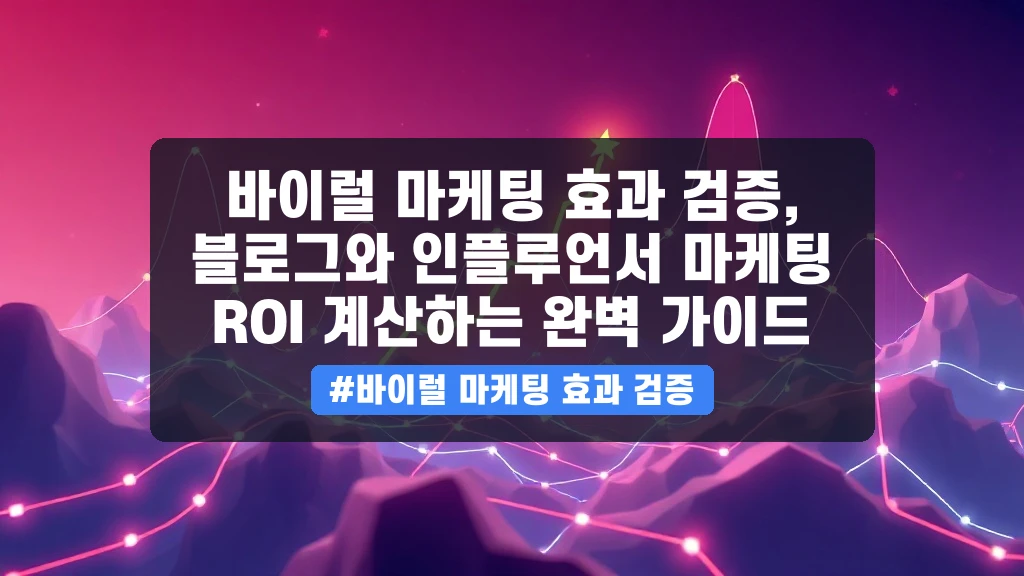 바이럴 마케팅 효과, 블로그/인플루언서 ROI 측정하는 법