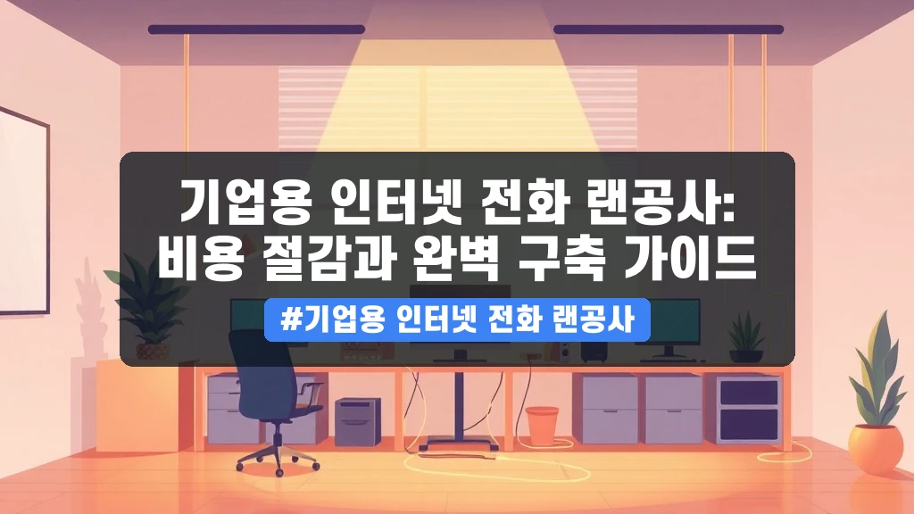 사무실 이전 통신비 절약! 기업 인터넷 전화 랜 공사 완벽 가이드