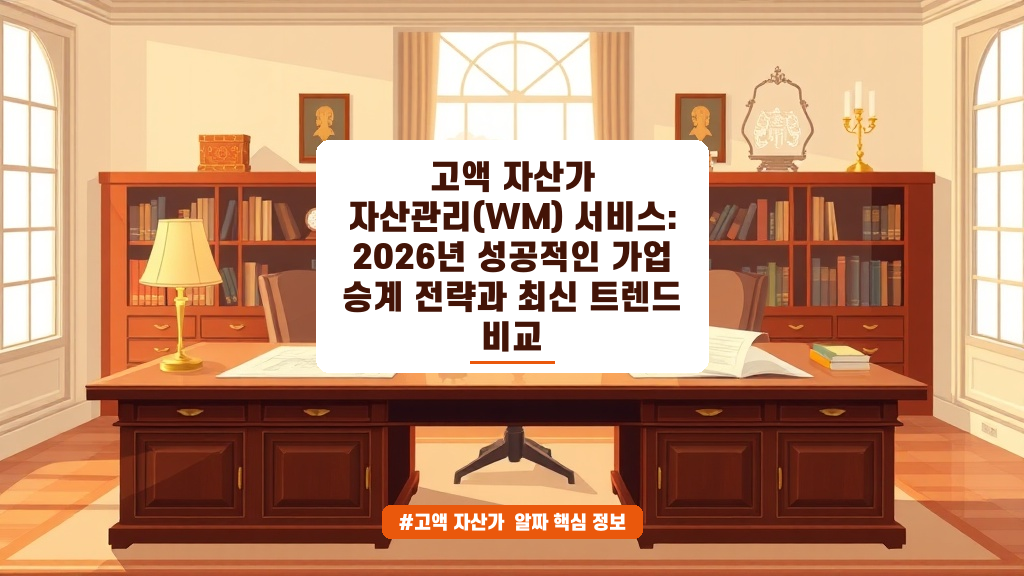 고액 자산가 필수! 우리집에 맞는 프라이빗 뱅킹(PB) 비교 가이드
