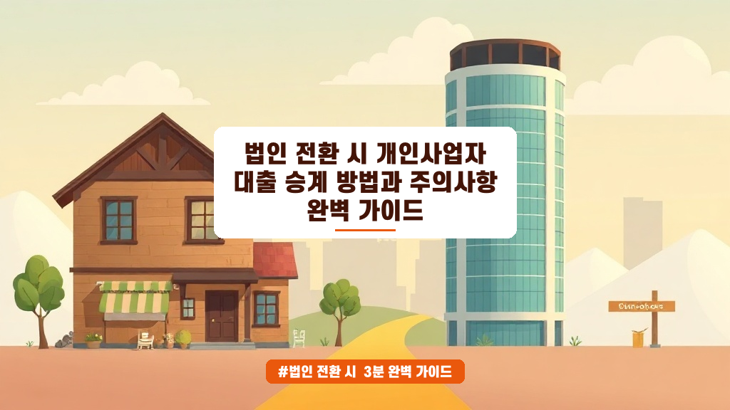 법인 전환해도 대출 막히지 않나요? 개인사업자 탈출 완벽 가이드!