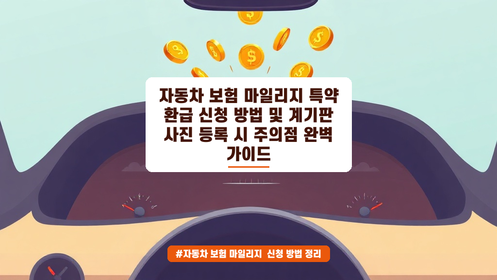 자동차 보험 마일리지 특약 환급 및 사진 등록 완벽 가이드