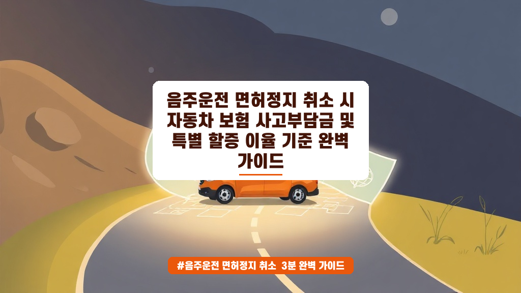 음주운전 사고부담금과 특별 할증 이율 완벽 가이드