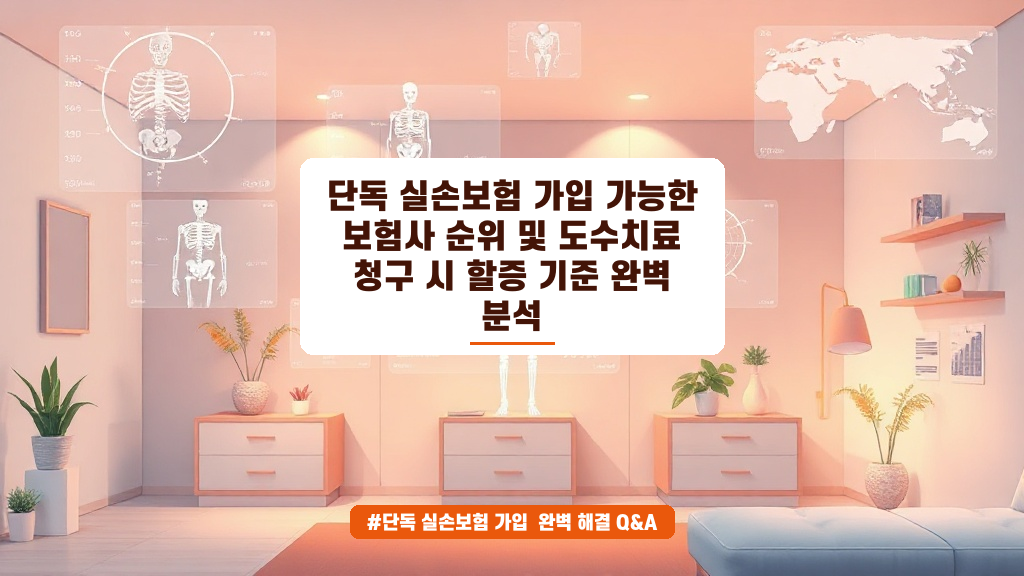 단독 실손보험 가입 가능한 보험사 순위와 도수치료 할증 기준 총정리