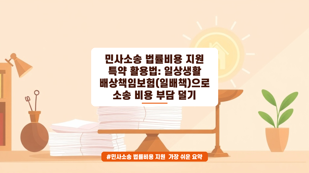 민사소송 변호사 비용 걱정되시나요? 일배책 활용법 총정리