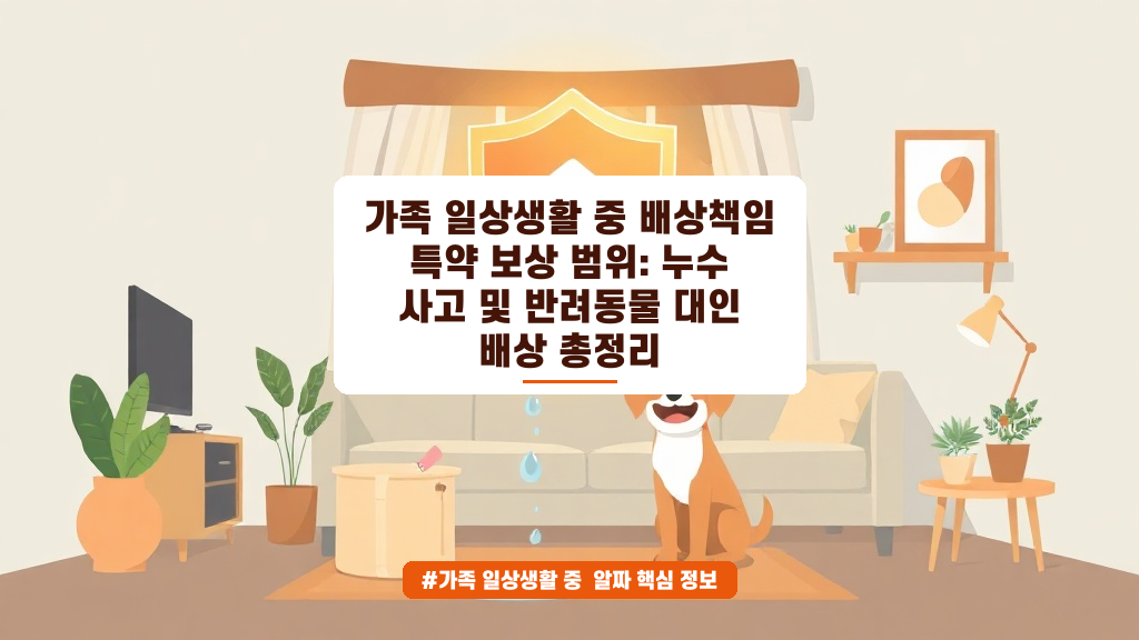 우리 집 누수와 반려견 사고, 일상생활배상책임보험으로 해결하는 법
