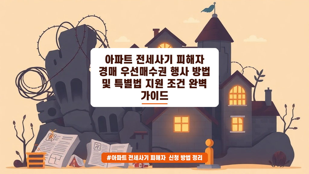 아파트 전세사기 피해자를 위한 경매 우선매수권 및 특별법 지원 완벽 가이드