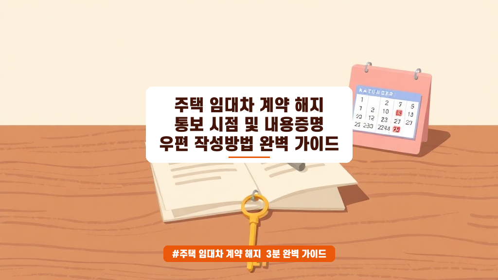 임대차 계약 해지 통보 시점과 내용증명 작성법 완벽 가이드