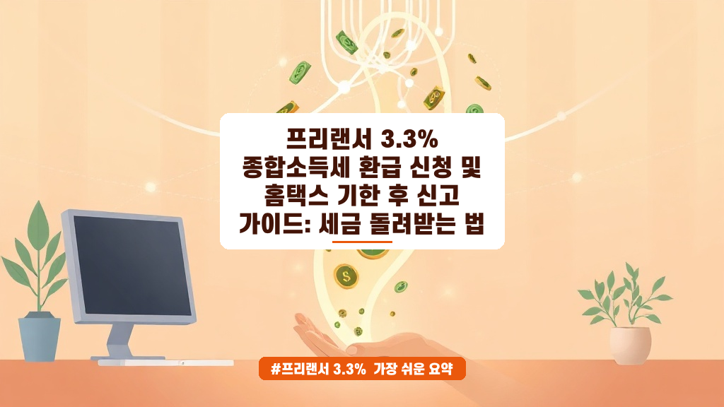 프리랜서 3.3% 세금, 돌려받을 수 있을까? 환급 총정리