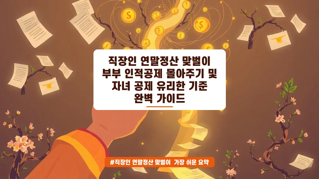 맞벌이 부부 연말정산 인적공제 몰아주기 및 자녀 공제 핵심 전략