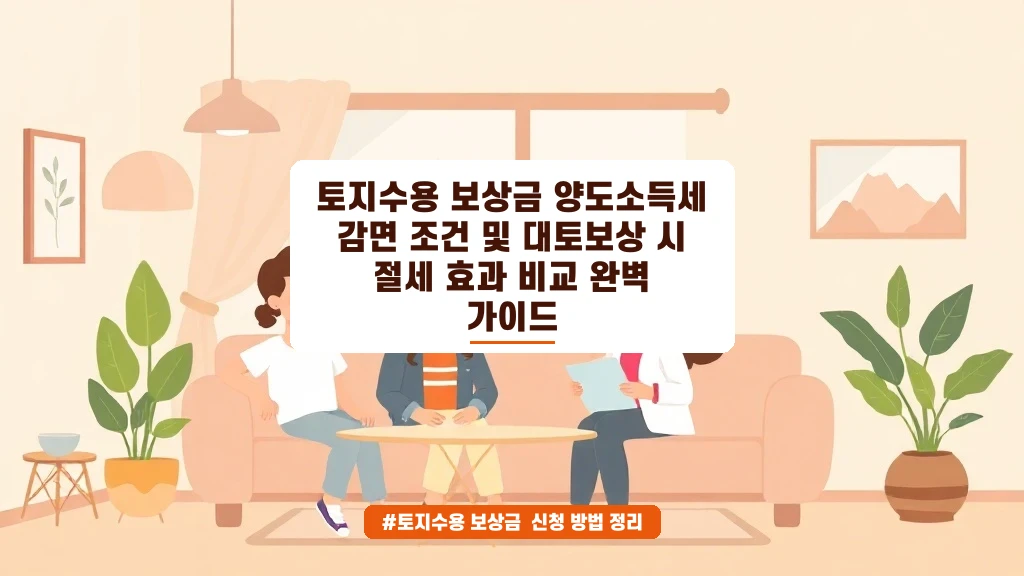 토지수용 보상금 양도소득세 감면 조건과 대토보상 절세 팁 총정리