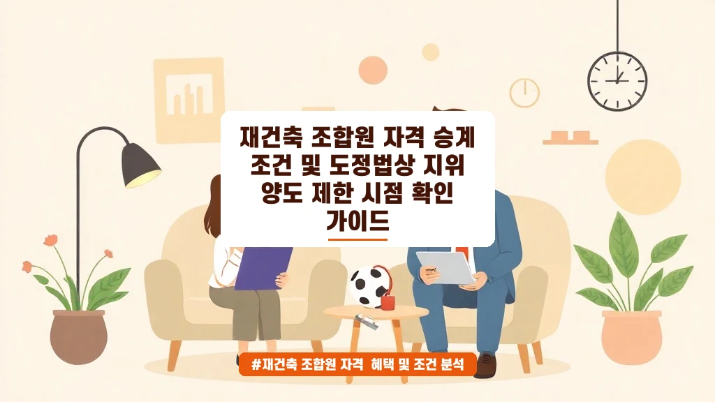 재건축 조합원 지위승계, 내 집 마련 전 반드시 확인해야 할 체크리스트