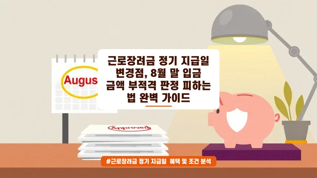 근로장려금 8월 지급일 변경 & 부적격 피하는 법