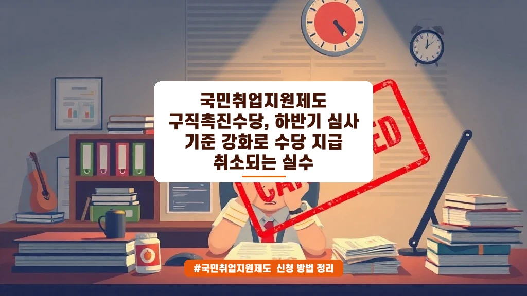 구직촉진수당, 하반기부터 이거 놓치면 수당 취소됩니다
