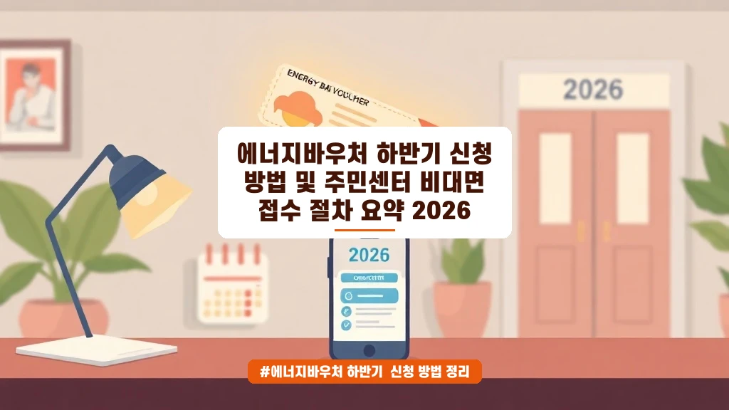 에너지바우처 하반기 신청, 주민센터 안 가도 돼요?