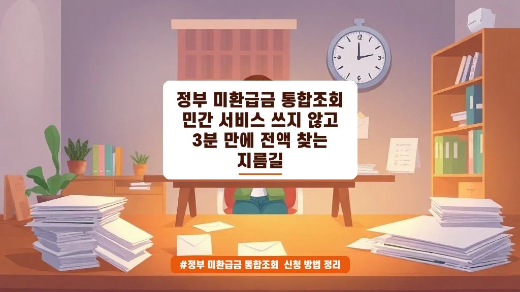 정부 미환급금, 민간 사이트 거르고 3분 만에 찾는 법
